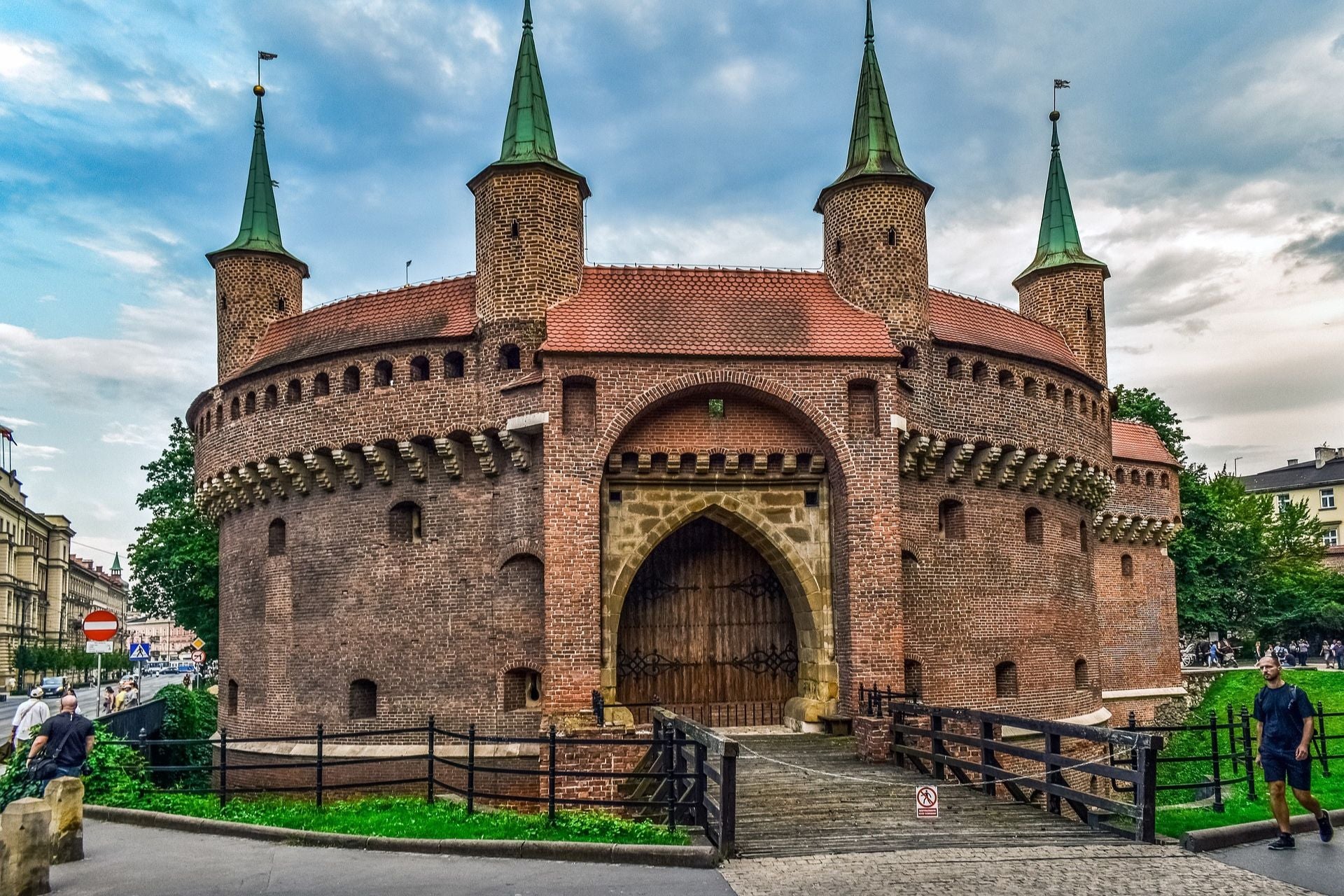 Barbakanpoort in Krakau, Polen