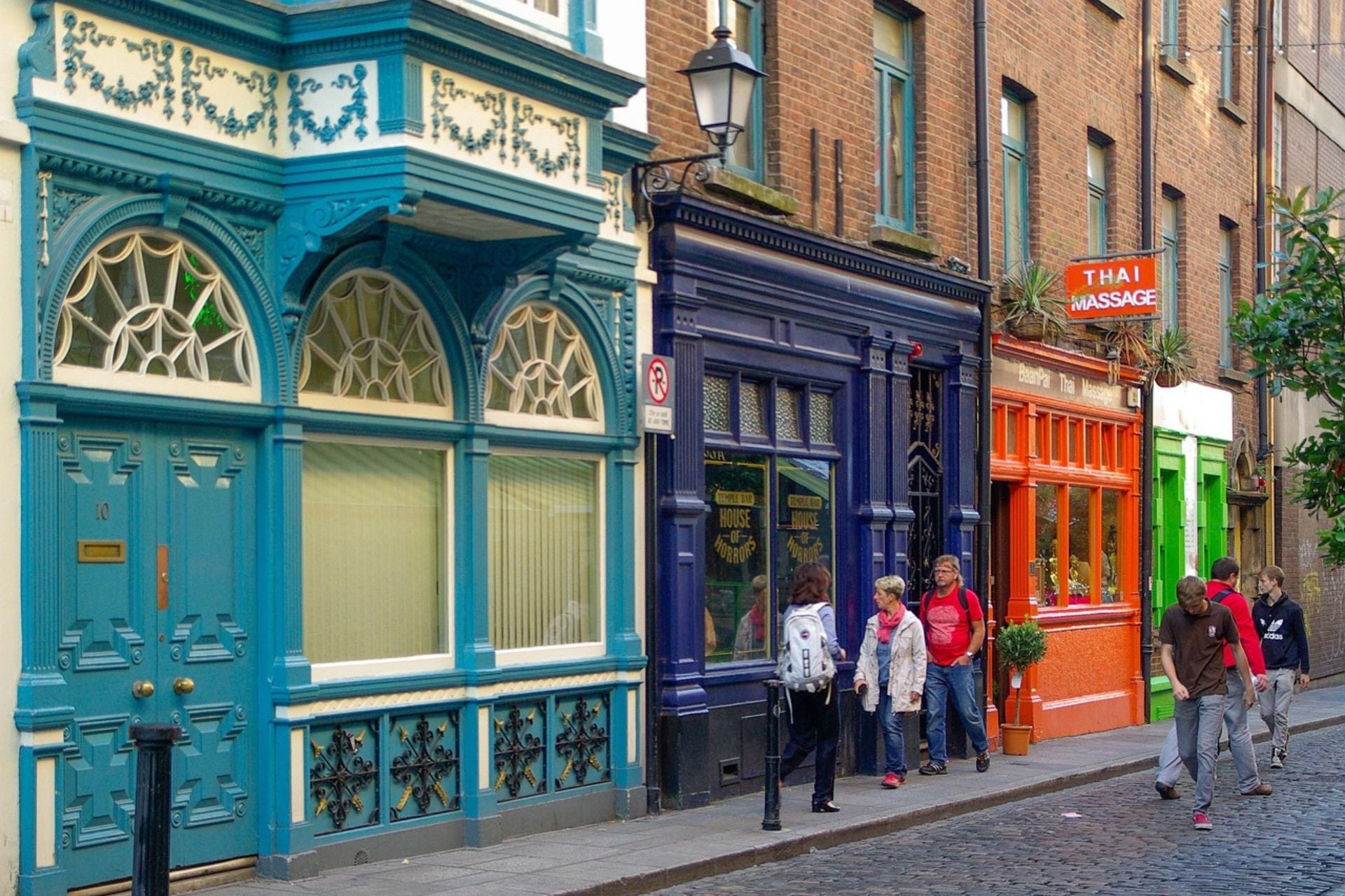 Beeld van een straat in Dublin een gezellige stad voor cultuur en uitgaan